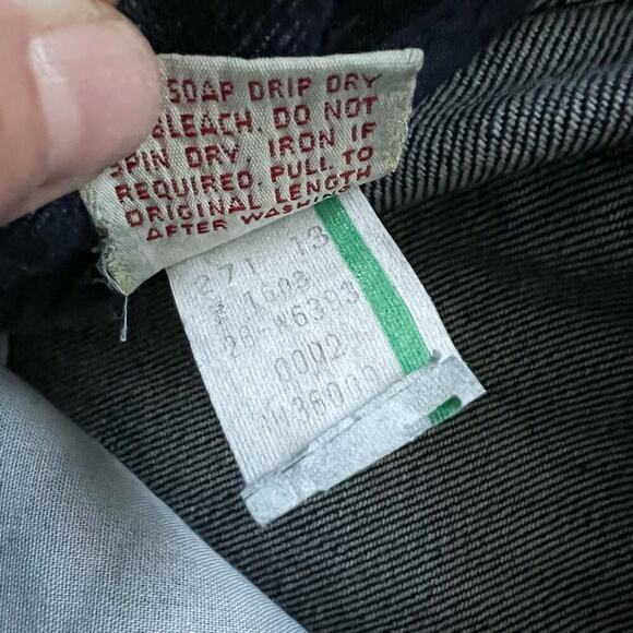 Calvin Klein Vintage 80's Deadstock Western Boot Leg Style Dark Denim Long - Picture 8 of 9